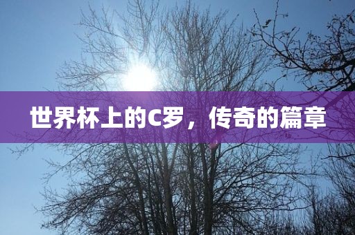 世界杯上的C罗，传奇的篇章