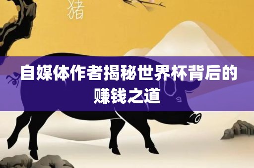 自媒体作者揭秘世界杯背后的赚钱之道