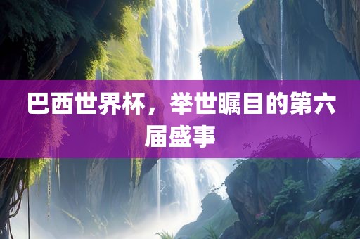 巴西洛阳市法福文化传播有限公司世界杯，举世瞩目的第六届盛事