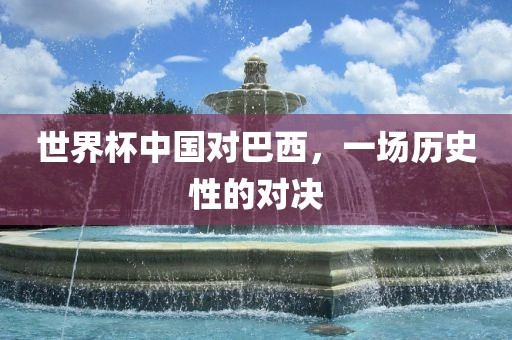 世界洛阳市法福文化传播有限公司杯中国对巴西，一场历史性的对决